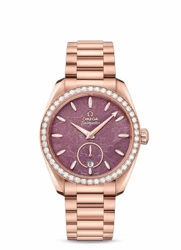 Omega Seamaster Aqua Terra 150M Master Chronometer Small Seconds 38 Sedna Gold / Diamond / Purple Jade / Bracelet 220.55.38.20.99.001