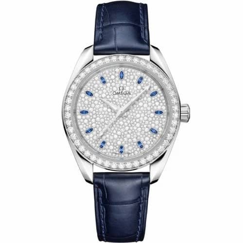 Omega Seamaster Aqua Terra 150M Master Chronometer 34 Canopus Gold - Diamond / Snow Sapphire / Alligator 220.58.34.20.99.007