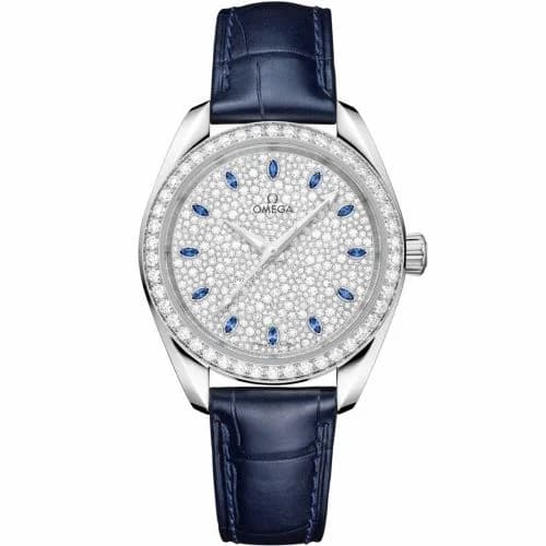 Omega Seamaster Aqua Terra 150M Master Chronometer 34 Canopus Gold - Diamond / Snow Sapphire / Alligator 220.58.34.20.99.007