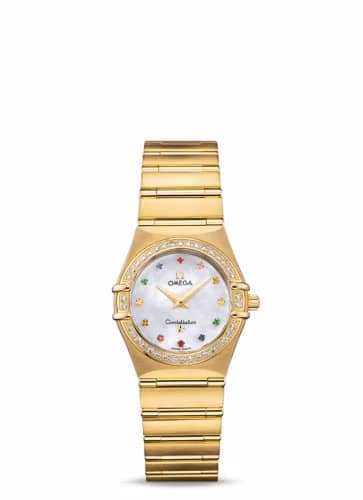 Omega Constellation Quartz 25.5 '95 Yellow Gold / Diamond / MOP Iris 1177.79.00