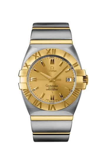 Omega Constellation Co-Axial 38 Double Eagle Stainless Steel / Yellow Gold / Champagne 1203.10.00