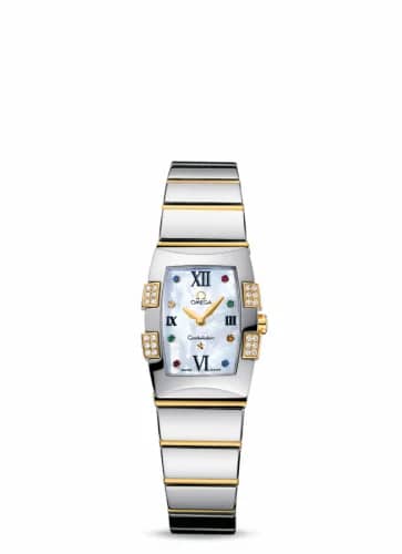 Omega Constellation Quadrella Quartz 25 Stainless Steel / Yellow Gold / MOP 1284.79.00