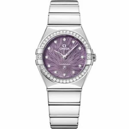 Omega Constellation Manhattan 28 Quartz Stainless Steel - Diamond / Purple Supernova 131.15.28.60.60.001
