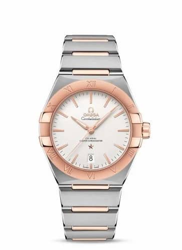 Omega Constellation Master Chronometer 39 Stainless Steel / Sedna Gold / Silver / Bracelet 131.20.39.20.02.001