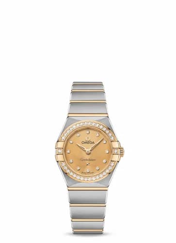 Omega Constellation Manhattan 25 Quartz Stainless Steel / Yellow Gold / Champagne - Diamond / Diamond 131.25.25.60.58.001