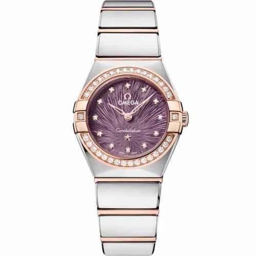 Omega Constellation Manhattan 25 Quartz Stainless Steel - Sedna Gold - Diamond / Purple Supernova 131.25.25.60.60.002