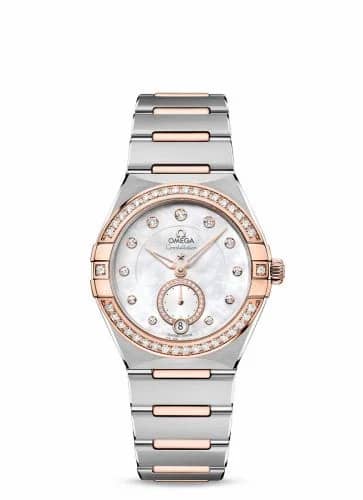 Omega Constellation Master Chronometer Small Seconds 34 Stainless Steel / Sedna Gold / Diamond / MOP / Bracelet 131.25.34.20.55.001