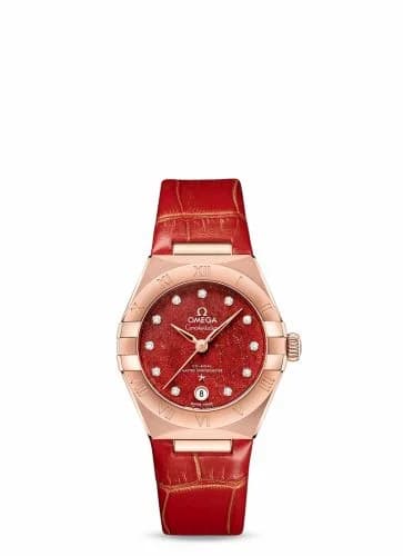 Omega Constellation Manhattan 29 Co-Axial Master Chronometer Sedna Gold / Red Aventurine 131.53.29.20.99.003