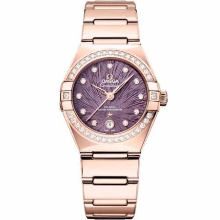 Omega Constellation Manhattan 29 Co-Axial Master Chronometer Moonshine Gold - Diamond / Purple Supernova 131.55.29.20.60.001