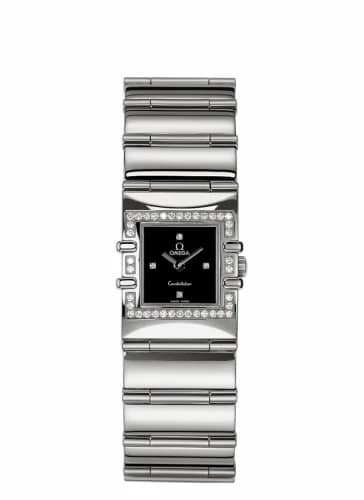 Omega Constellation Quadra Quartz 19.3 Stainless Steel / Diamond / Black 1528.46.00