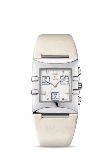 Omega Constellation Quadra Quartz 28 Chronograph Stainless Steel / White / Fabric 1841.35.71