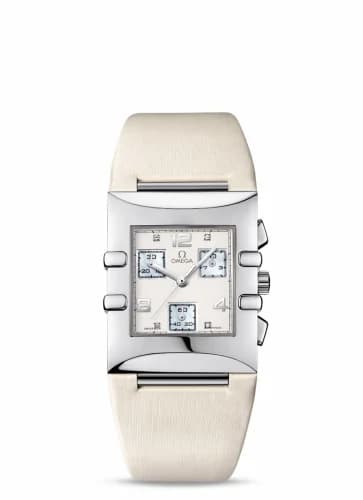 Omega Constellation Quadra Quartz 28 Chronograph Stainless Steel / White / Fabric 1841.35.71