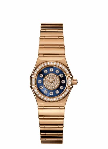 Omega Constellation Quartz 22.5 Red Gold / Diamond / Blue MOP 1962.11.94