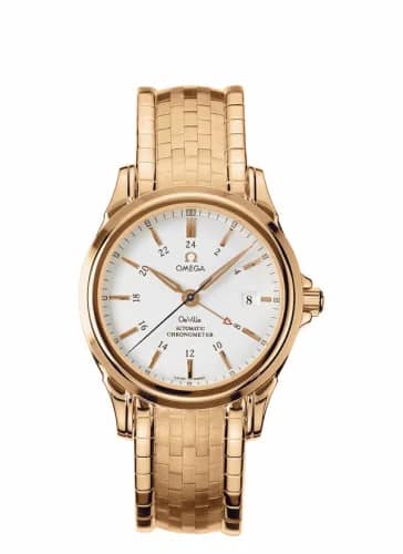 Omega De Ville Co-Axial 38.7 GMT Yellow Gold / Silver / Bracelet 4133.30.00