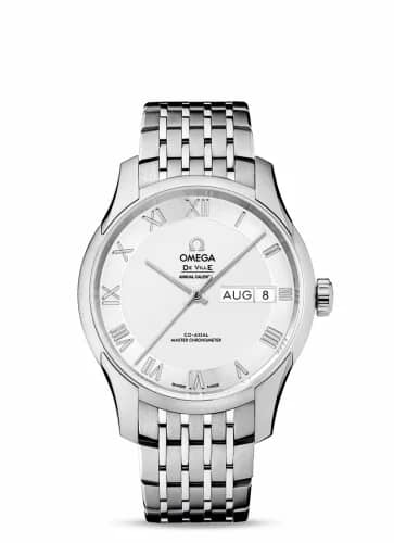 Omega De Ville Hour Vision Master Chronometer Annual Calendar Stainless Steel / Silver / Bracelet 433.10.41.22.02.001