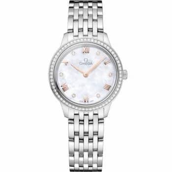 Omega De Ville Quartz 27.5 Stainless Steel - Diamond / MOP / Bracelet 434.15.28.60.55.001