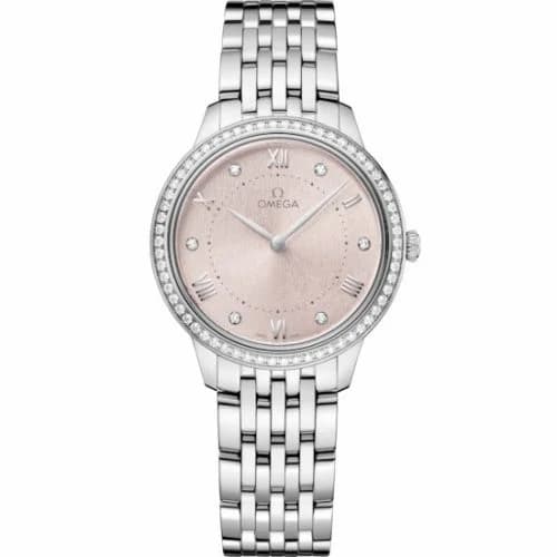 Omega De Ville Quartz 30 Stainless Steel - Diamond / Pink / Bracelet 434.15.30.60.52.001