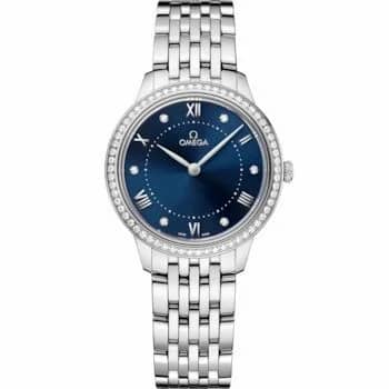 Omega De Ville Quartz 30 Stainless Steel - Diamond / Blue / Bracelet 434.15.30.60.53.001
