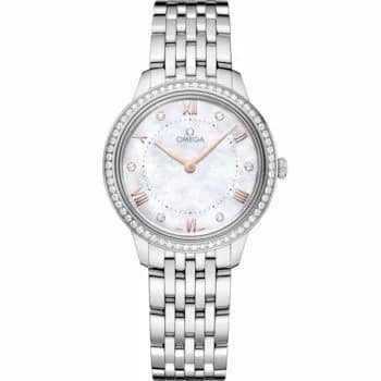 Omega De Ville Quartz 30 Stainless Steel - Diamond / MOP/ Bracelet 434.15.30.60.55.001