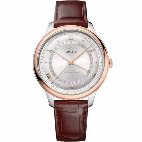 Omega De Ville Prestige Co-Axial Master Chronometer Pointer Date 42 Stainless Steel - Sedna Gold / Silver 434.23.42.22.02.001