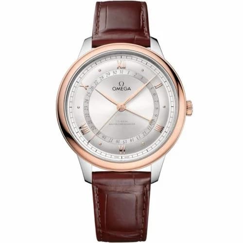Omega De Ville Prestige Co-Axial Master Chronometer Pointer Date 42 Stainless Steel - Sedna Gold / Silver 434.23.42.22.02.001