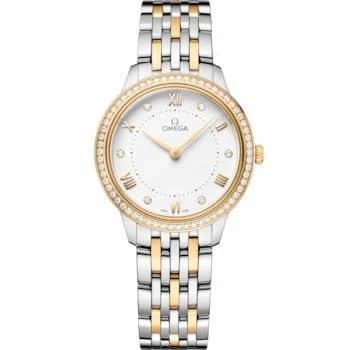 Omega De Ville Quartz 30 Stainless Steel - Yellow Gold - Diamond / White / Bracelet 434.25.30.60.52.002