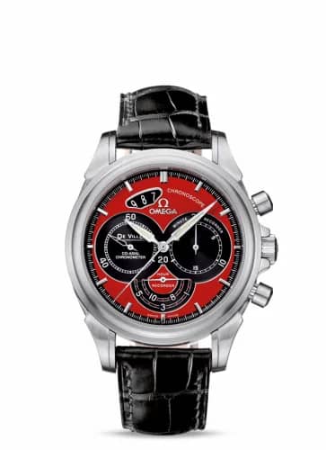 Omega De Ville Co-Axial 41 Chronoscope Stainless Steel / Red 4851.61.31