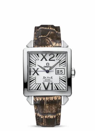 Omega De Ville X2 Co-Axial 35 Big Date White Gold / Silver 7711.30.39