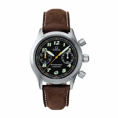 Omega Dynamic III Chronograph Stainless Steel / Black / Brown Calf 5290.50.27