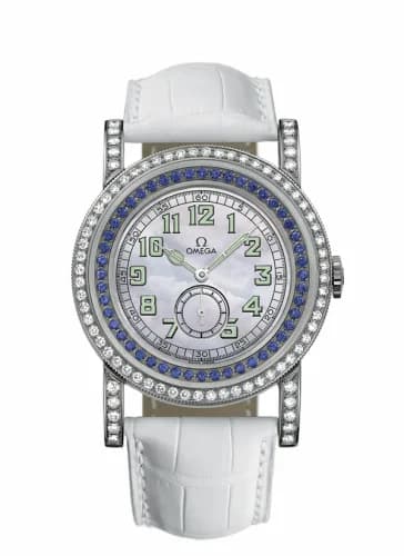 Omega Museum Collection N° 1 "Pilots 1938" Aquarella Blue Sapphires 5772.71.56