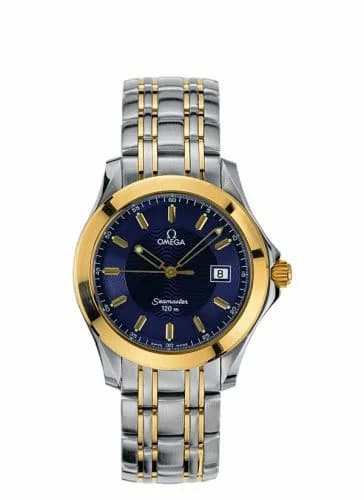 Omega Seamaster 120M Quartz 34.8 Stainless Steel - Yellow Gold / Blue / Bracelet 2311.81.00