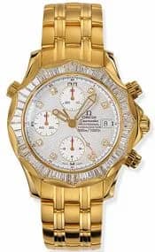 Omega Seamaster Diver 300M Automatic 41.5 Chronograph Yellow Gold / Diamond / Silver / Bracelet 2195.25.00