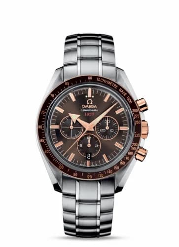 Omega Speedmaster Broad Arrow 1957 Stainless Steel / Red Gold / Brown / Bracelet 321.90.42.50.13.002