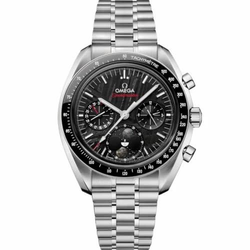 Omega Speedmaster Moonphase Stainless Steel / Black Meteorite / Bracelet 304.30.43.52.01.001