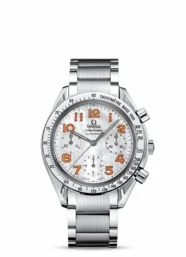 Omega Speedmaster Reduced Ladies Stainless Steel / MOP-Orange / Bracelet 3534.78.00