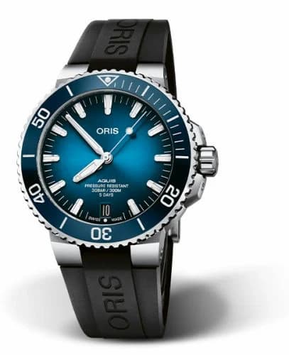 Oris Aquis Date Calibre 400 43.5 Stainless Steel / Blue / Rubber 01 400 7763 4135-07 4 24 74EB — фото часов Oris Aquis Date Calibre 400 43.5 Stainless Steel / Blue / Rubber 01 400 7763 4135-07 4 24 74EB — фото часов