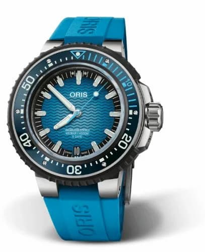 Oris AquisPro 4000M Titanium / Blue / Rubber 01 400 7777 7155-Set