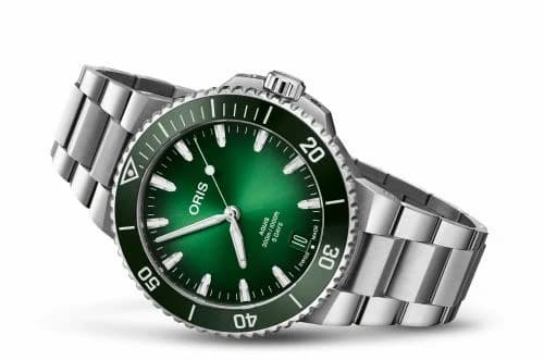 Oris Aquis Date Calibre 400 43.5 Stainless Steel / Green / Bracelet 01 400 7790 4157-07 8 23 02PEB