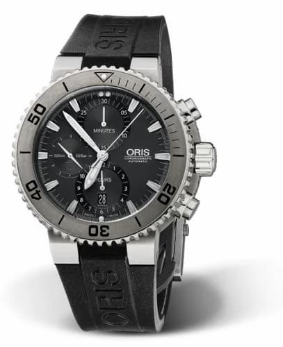 Oris Aquis Chronograph 46 Titanium / Grey / Rubber 01 674 7655 7253-07 4 26 34TEB — фото часов Oris Aquis Chronograph 46 Titanium / Grey / Rubber 01 674 7655 7253-07 4 26 34TEB — фото часов