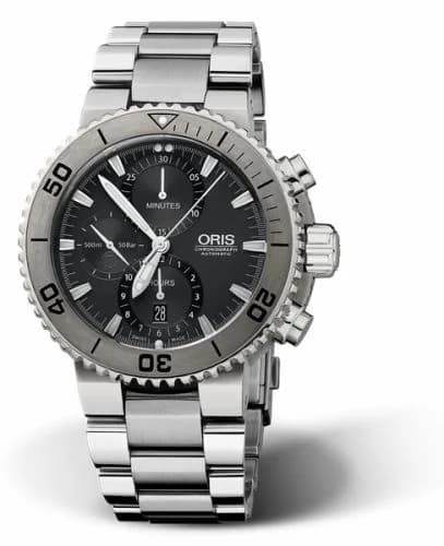 Oris Aquis Chronograph 46 Titanium / Grey / Bracelet 01 674 7655 7253-07 8 26 75PEB — фото часов Oris Aquis Chronograph 46 Titanium / Grey / Bracelet 01 674 7655 7253-07 8 26 75PEB — фото часов
