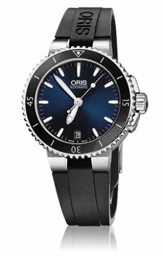 Oris Aquis Date 36 Stainless Steel / Blue / Rubber 01 733 7652 4135-07 4 18 34 — фото часов Oris Aquis Date 36 Stainless Steel / Blue / Rubber 01 733 7652 4135-07 4 18 34 — фото часов