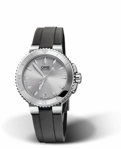 Oris Aquis Date 36 Stainless Steel / Silver / Textile 01 733 7652 4141-07 5 18 14FC — фото часов Oris Aquis Date 36 Stainless Steel / Silver / Textile 01 733 7652 4141-07 5 18 14FC — фото часов