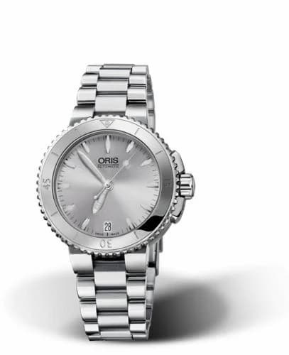 Oris Aquis Date 36 Stainless Steel / Silver / Bracelet 01 733 7652 4141-07 8 18 01P — фото часов Oris Aquis Date 36 Stainless Steel / Silver / Bracelet 01 733 7652 4141-07 8 18 01P — фото часов
