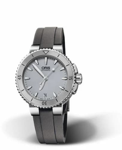 Oris Aquis Date 36 Stainless Steel / Grey / Textile 01 733 7652 4143-07 5 18 13FC — фото часов Oris Aquis Date 36 Stainless Steel / Grey / Textile 01 733 7652 4143-07 5 18 13FC — фото часов