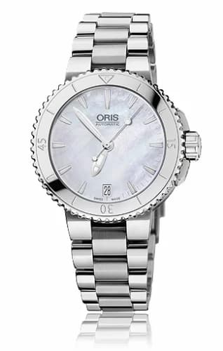 Oris Aquis Date 36 Stainless Steel / MOP / Bracelet 01 733 7652 4151-07 8 18 01P — фото часов Oris Aquis Date 36 Stainless Steel / MOP / Bracelet 01 733 7652 4151-07 8 18 01P — фото часов