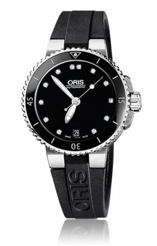 Oris Aquis Date 36 Stainless Steel / Black - Diamond / Rubber 01 733 7652 4194-07 4 18 34 — фото часов Oris Aquis Date 36 Stainless Steel / Black - Diamond / Rubber 01 733 7652 4194-07 4 18 34 — фото часов