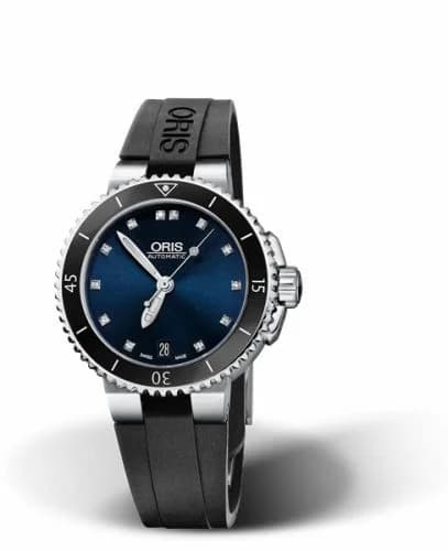 Oris Aquis Date 36 Stainless Steel / Blue - Diamond / Rubber 01 733 7652 4195-07 4 18 34 — фото часов Oris Aquis Date 36 Stainless Steel / Blue - Diamond / Rubber 01 733 7652 4195-07 4 18 34 — фото часов