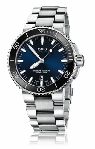 Oris Aquis Date 43 Stainless Steel / Blue / Bracelet 01 733 7653 4135-07 8 26 01PEB — фото часов Oris Aquis Date 43 Stainless Steel / Blue / Bracelet 01 733 7653 4135-07 8 26 01PEB — фото часов