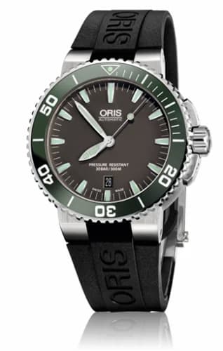 Oris Aquis Date 43 Stainless Steel / Grey / Rubber 01 733 7653 4137-07 4 26 34EB — фото часов Oris Aquis Date 43 Stainless Steel / Grey / Rubber 01 733 7653 4137-07 4 26 34EB — фото часов