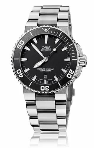 Oris Aquis Date 43 Stainless Steel / Black / Bracelet 01 733 7653 4154-07 8 26 01PEB — фото часов Oris Aquis Date 43 Stainless Steel / Black / Bracelet 01 733 7653 4154-07 8 26 01PEB — фото часов